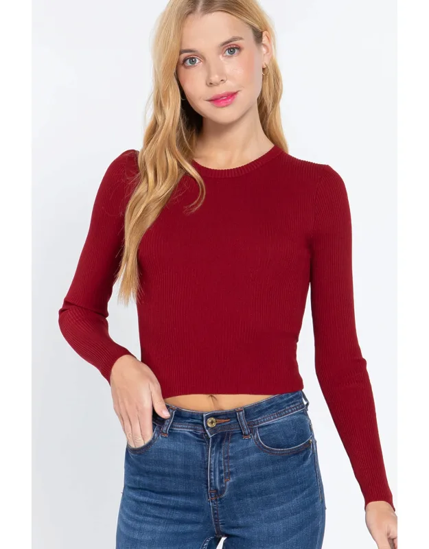 Open Back Sweater Top