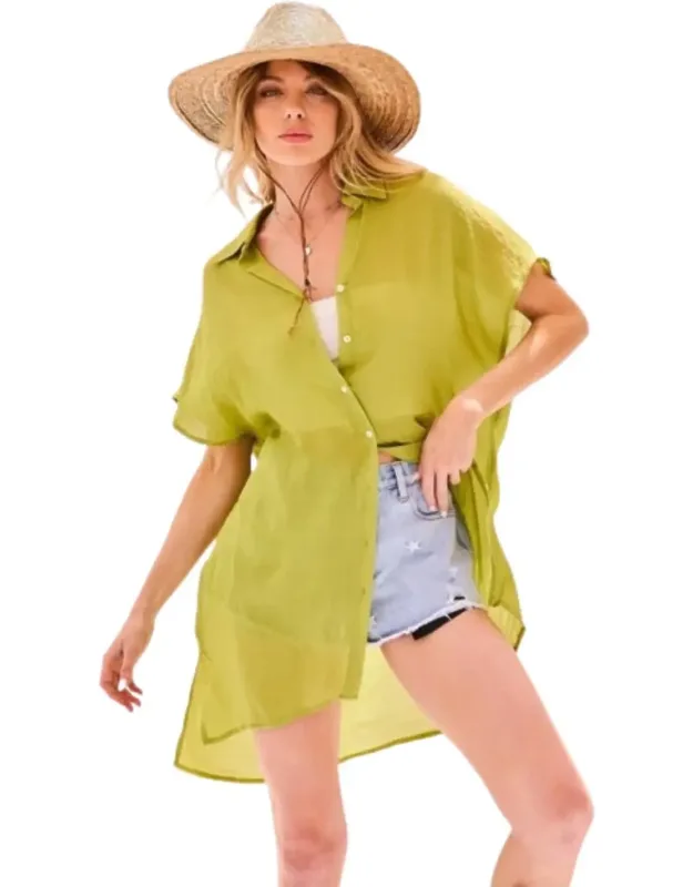 Collar Neck Button Down Robe