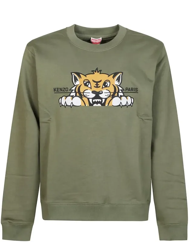 Sweatshirt - Happy Tiger Embroidered