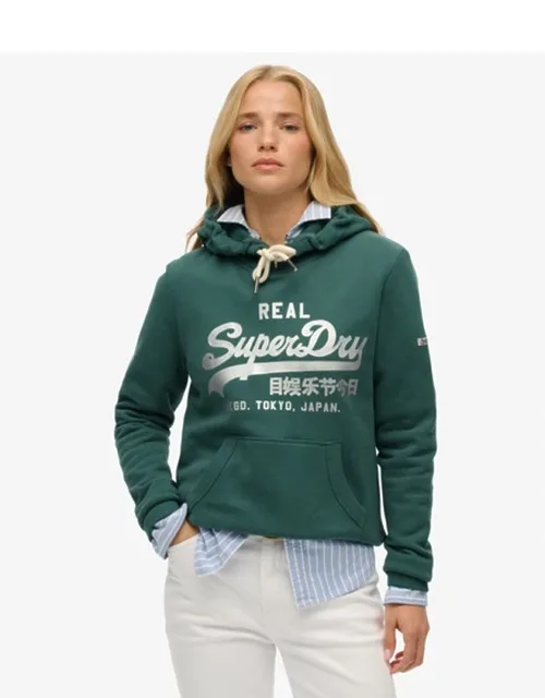 Vintage Logo Metallic Hoodie