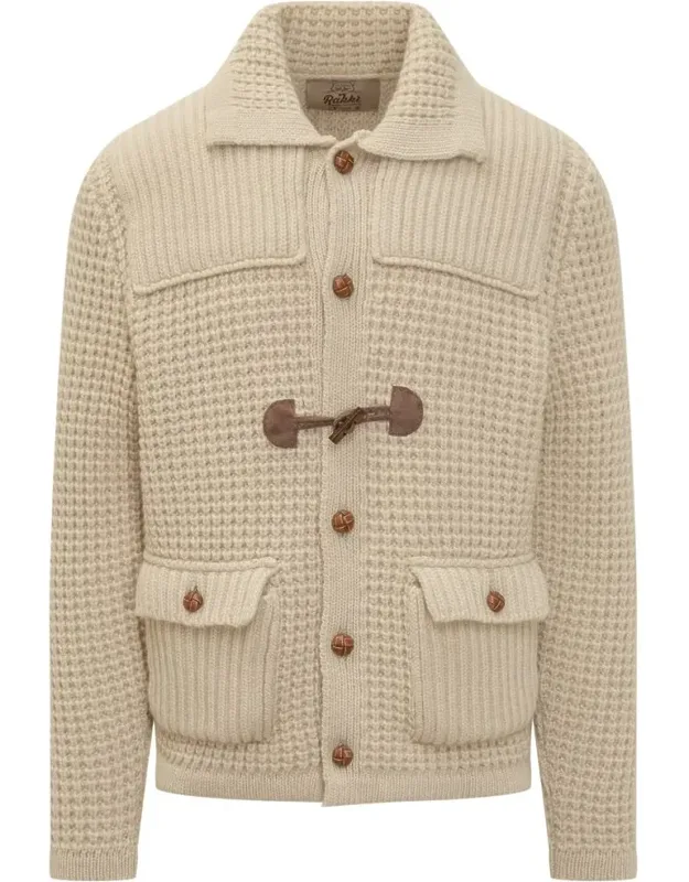 Cardigan With Buttons And Hook And Loop Closure
