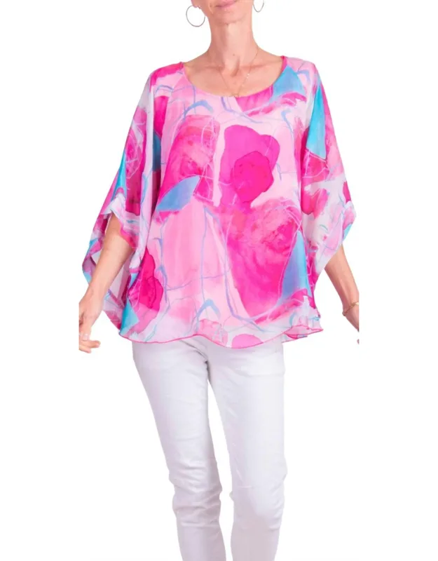 Abstract Silk Top