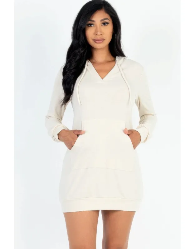 French Terry Hoodie Mini Dress