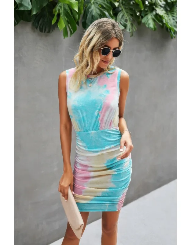 Tie Dye Sleeveless Dress