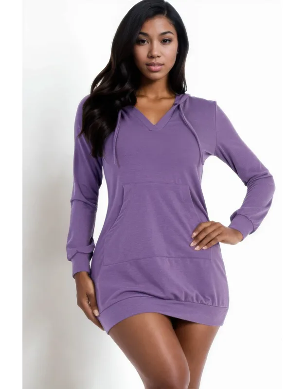 French Terry Hoodie Mini Dress