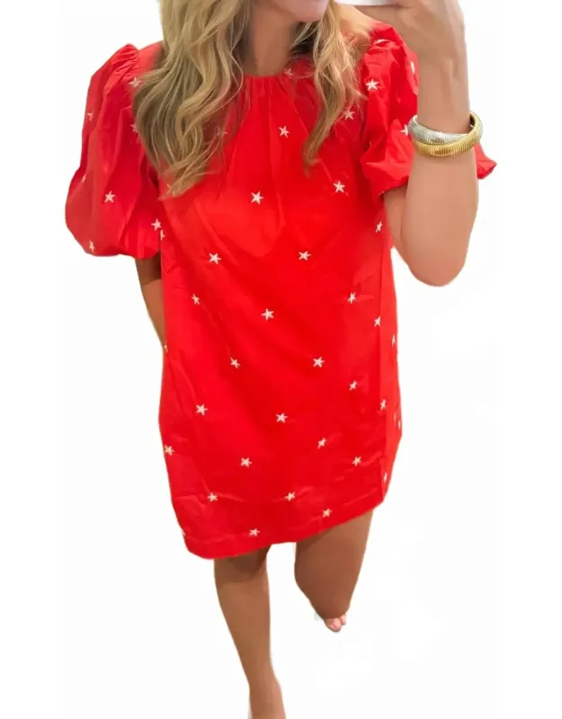 Star Embroidered Dress