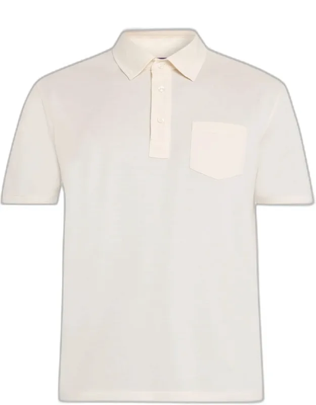 Cotton And Cashmere Pique Pocket Polo Shirt