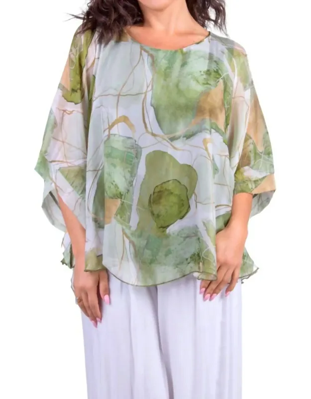 Abstract Silk Top