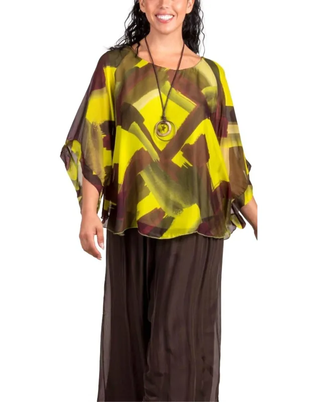 Brushstroke Silk Top