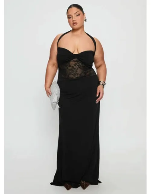 Adalyne Lace Halter Maxi Dress