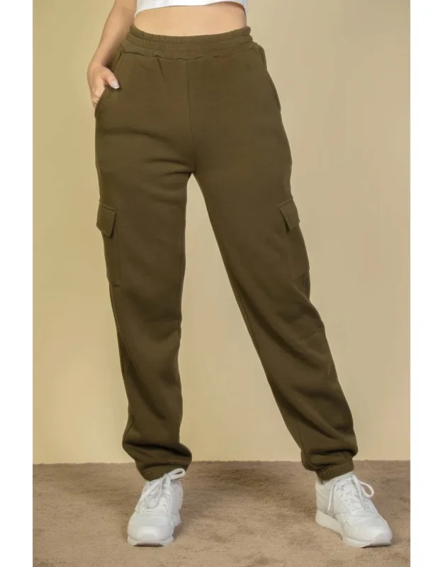 Side Pocket Drawstring Waist Sweatpants