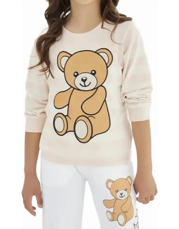 Bear Printed Cotton Sweatshirt