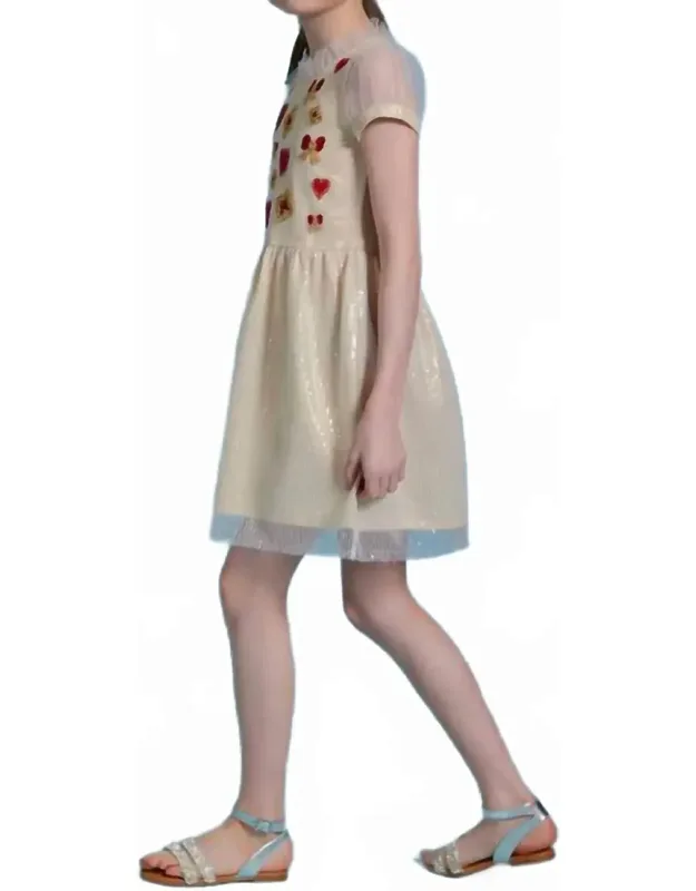 Shimmery Embroidered Tulle Dress