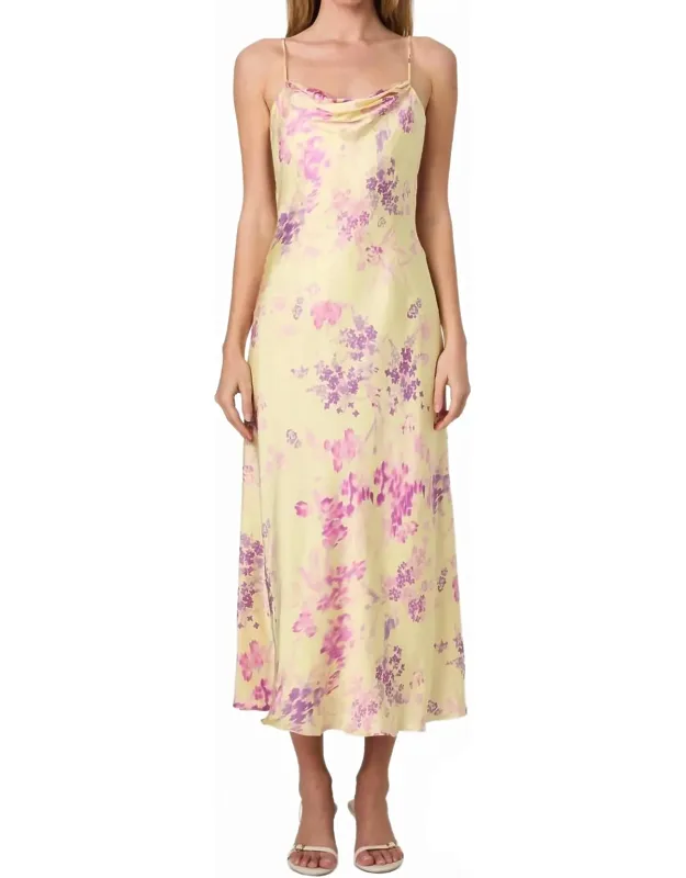 Elyria Oona Satin Midi Dress