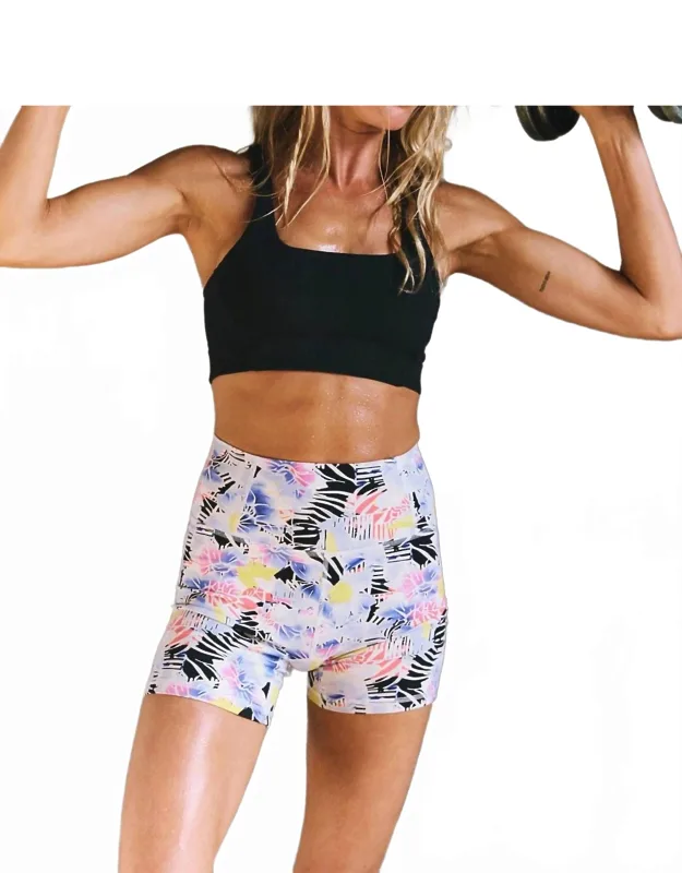 Never Better Printed Biker Shorts