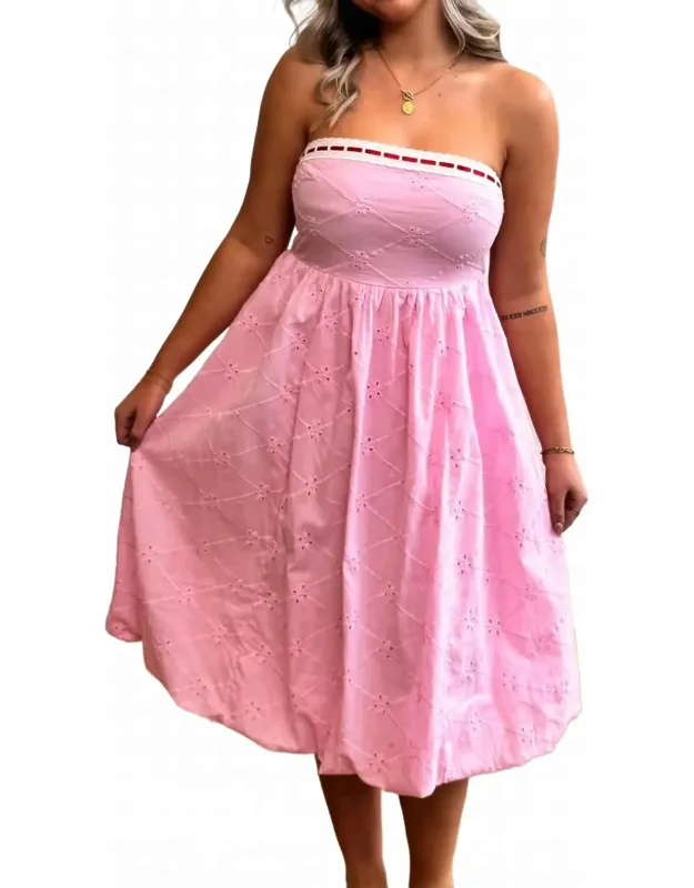 Eyelet Midi Dress