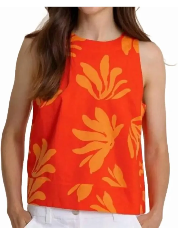 Leafy Luxe Printed Tank