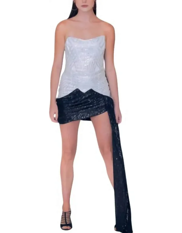 Shine Bright Sequins Strapless Dress