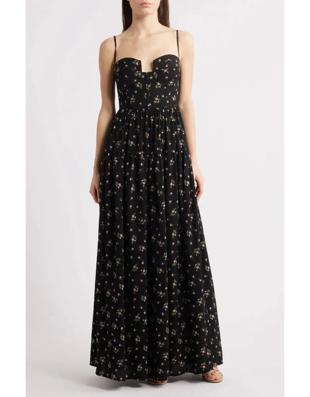 Floral Bustier Cocktail Dress