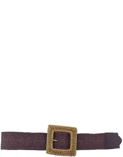 Square Straw Buckle Belt