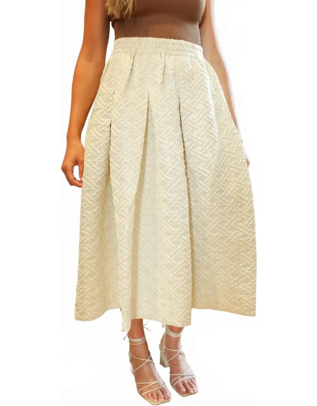 Quilted Party Midi Skirt