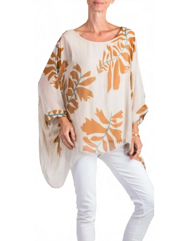Seta Foglia Kaftan Top