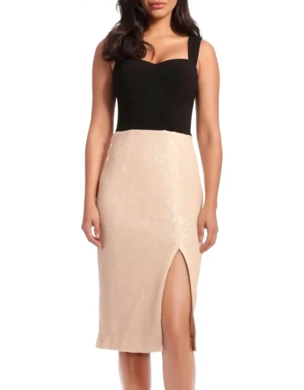 Malise Sequin Midi Dress