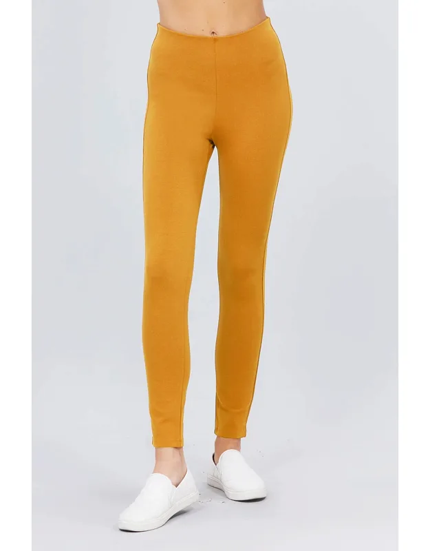 Elastic Band Ponte Pants