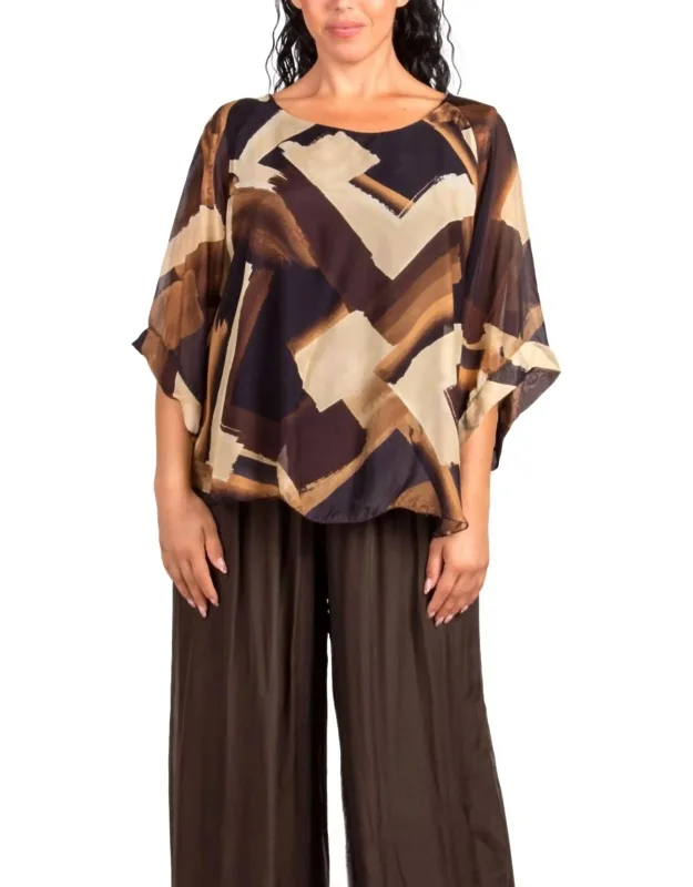 Brushstroke Silk Top