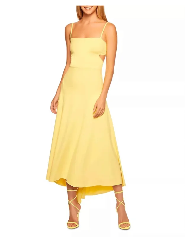 Sleeveless Cutout Highlow Maxi Dress