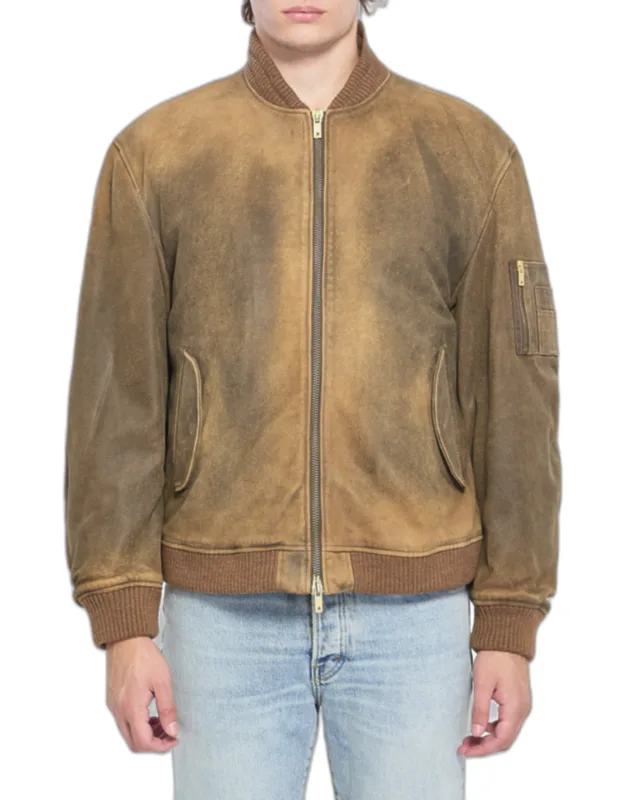 Leather Bomber Jacket