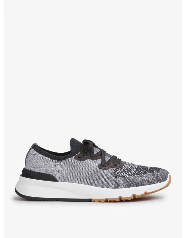 Brunello Cucinelli Sneakers, Leather And Textile, Non-slip Rubber