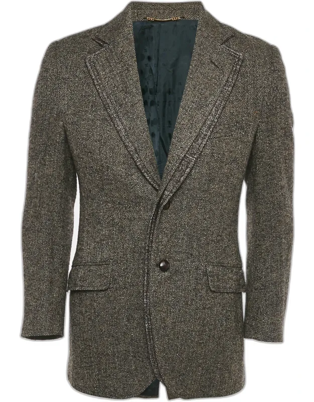 Patterned Wool Blazer