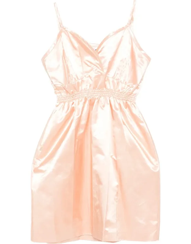 Satin Spaghetti-strap Mini Dress