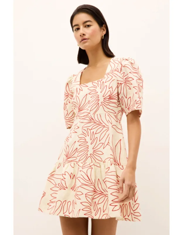 Temma Dress With Square Neck And Tailored Fit