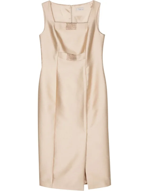 Crystal-embellished Crepe Dress