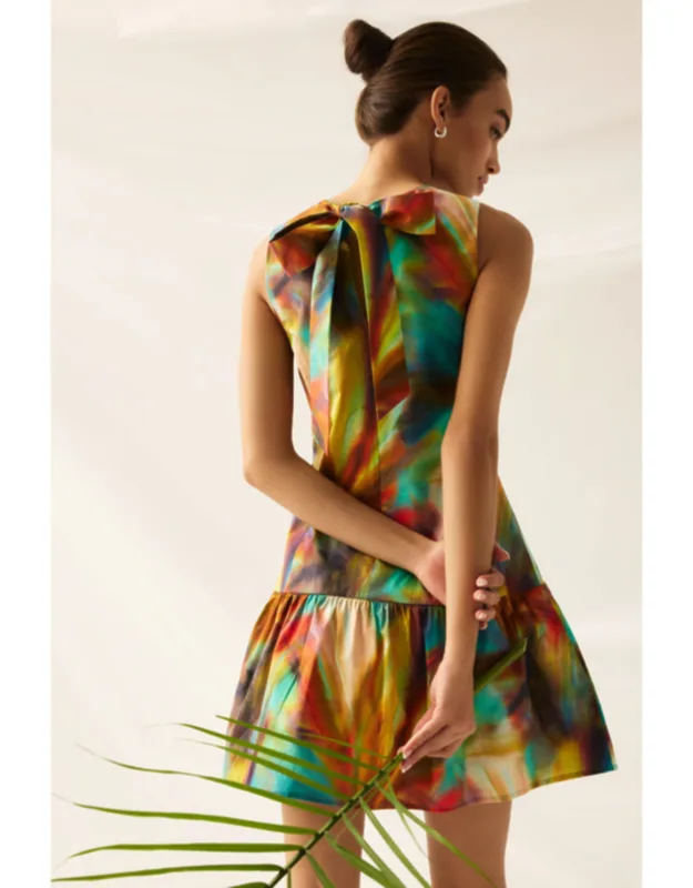 Marilyn Dress With Bow-back And Kicked-out Hem