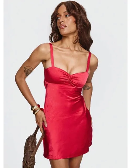 Ruched Tie Back Mini Dress