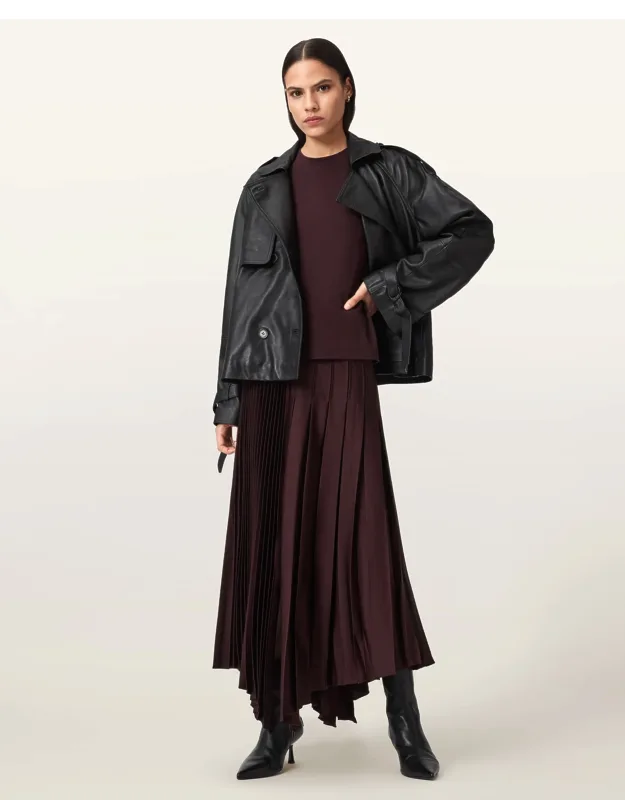 Pleated Midi Skirt