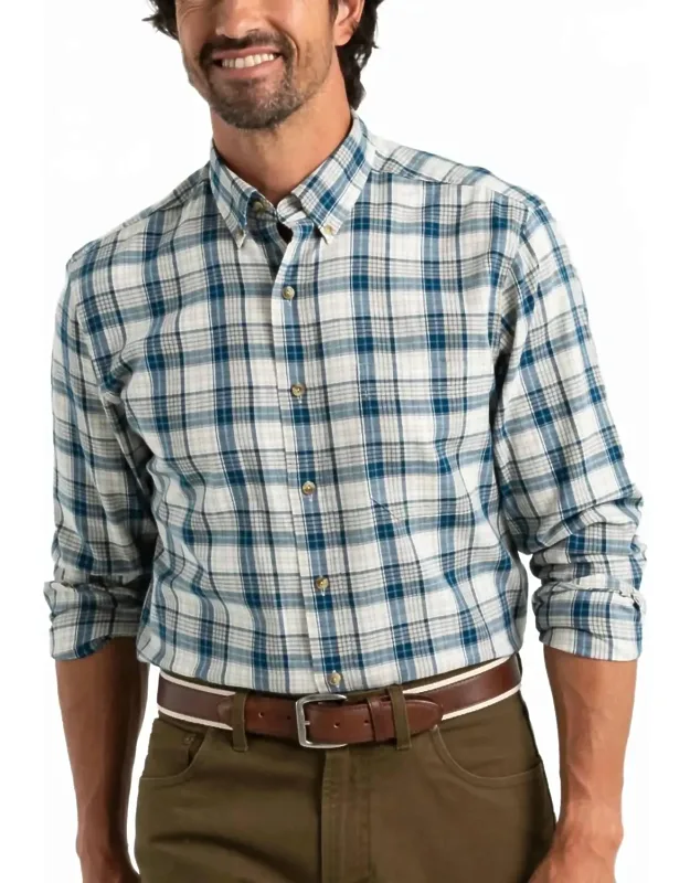 Twill Sport Shirt In Plaid