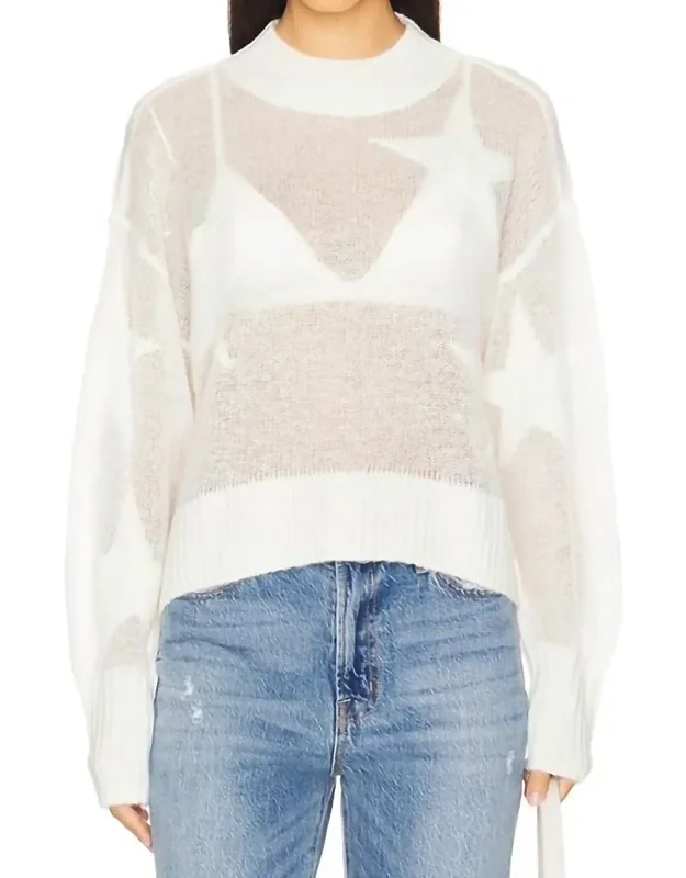 Lightweight Knit Star Sweater