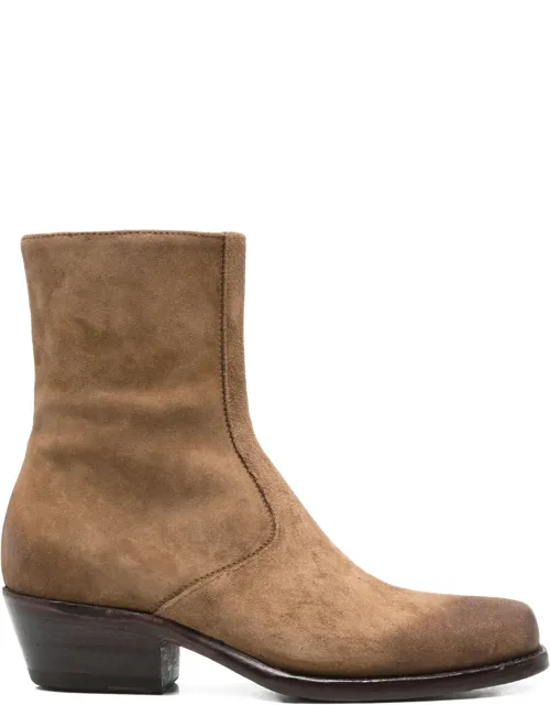45mm Zip-detail Suede Boots