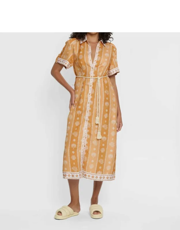 Tassel Tie Midi Dress