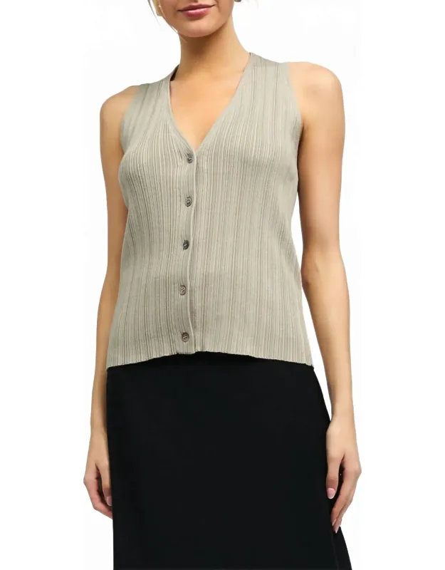 Button Sweater Vest
