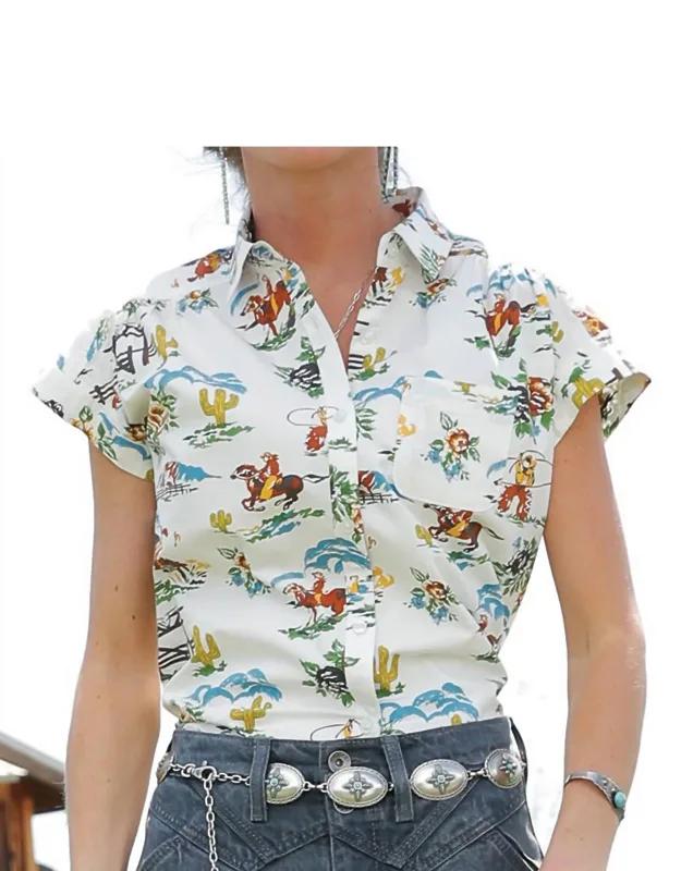 Retro Rodeo Short Sleeve Top