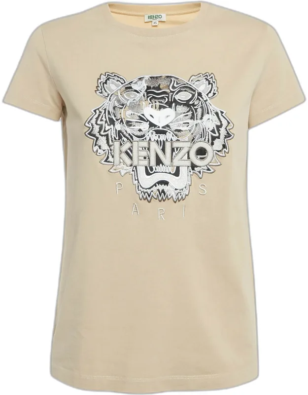 Tiger Embroidered Cotton T-shirt