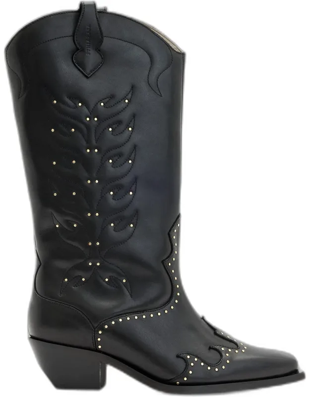 Studded Leather Boots