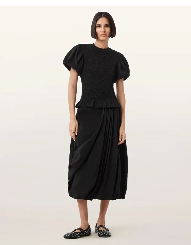 Draped Midi Skirt