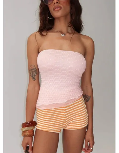 Ordinary Life Strapless Textured Top