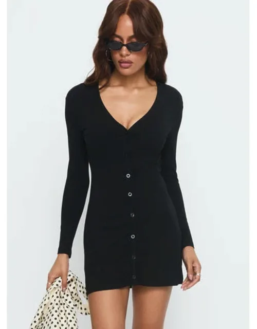 Long Sleeve Jersey Mini Dress